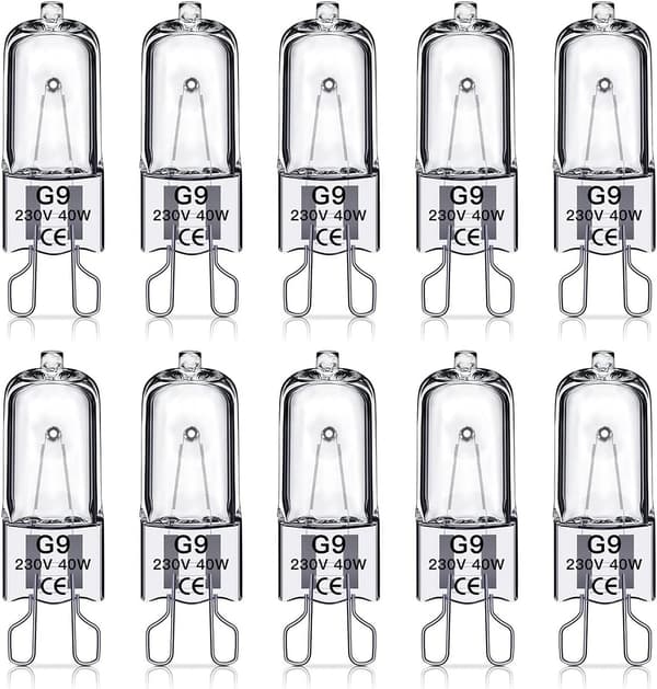 G9 Halogenlampor 40W, 230V, 10-pack 40W