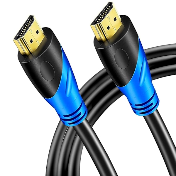 2m, 4K/60HZ HDMI-kabel 1M (HDMI 2.0, 18Gbps) Ultra High Speed Guldpläterade kontakter, Audio Return over Ethernet, Full HD 1080p 3D 2M