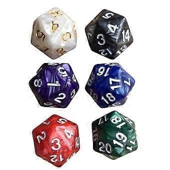 6 Stykker D20 Terninger Matematikk Telling Læremidler 20-Sidet Terning Kortspill