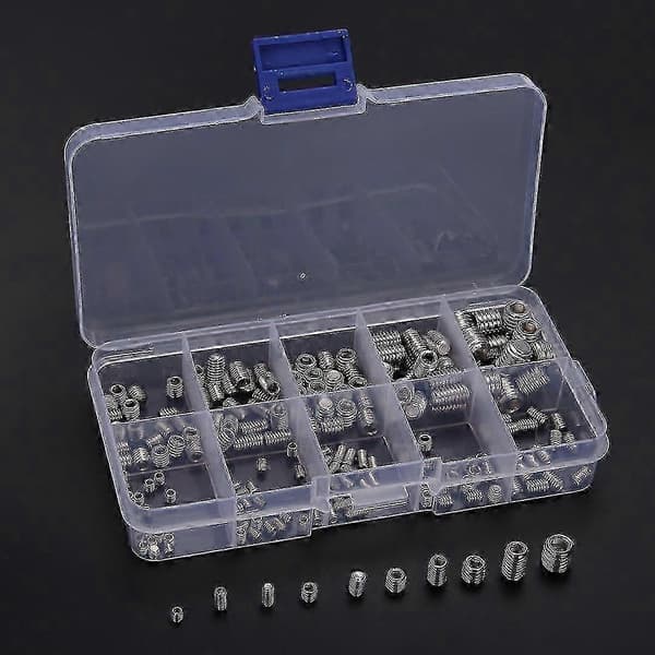 200 st 304 Rostfritt Stål Skruvar Sortimentslåda Set M3/m4/m5/m6/m8