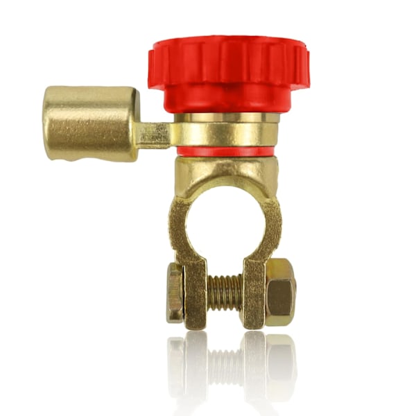 Batterifrånkopplare 12V Batteri Avstängningsbrytare Universal Zinklegering Batteri Avstängningsbrytare för 15,5-17mm Bilbatteripol (Röd) red