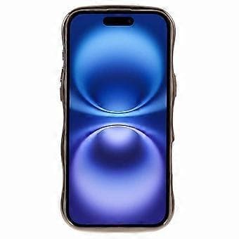 Fodral för iPhone 16 Elektropläterad lockig ram TPU Transparent mobilskal (Stil D)