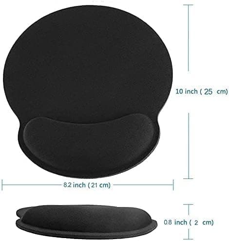 Musemåtte med håndledsstøtte - Skridsikker gaming musemåtte ergonomisk, musemåtte håndledsstøtte med gel støtte til computer og bærbar