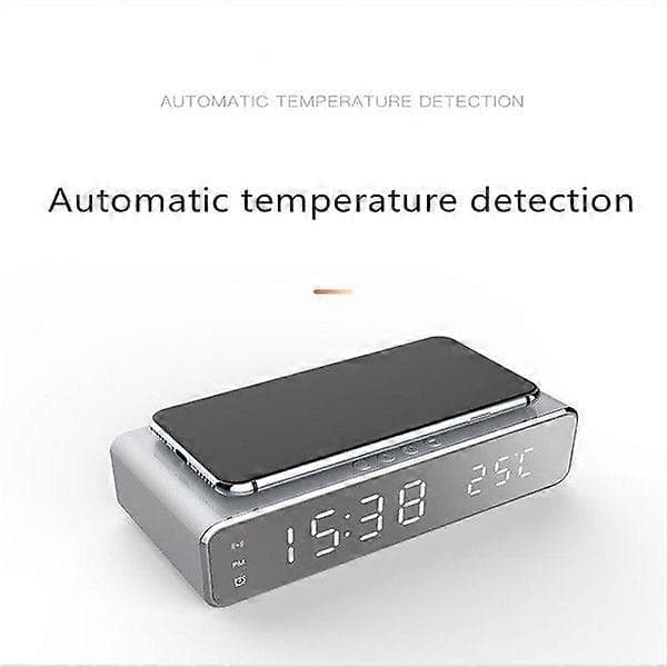 Hurtig trådløs oplader med termometer til iPhone Samsung