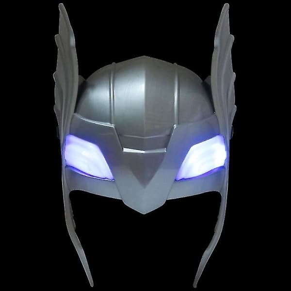 LED-ljus med ljud Thor-hammare mask barnleksaker rörlig docka F