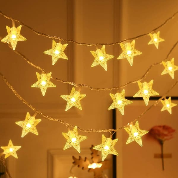 Stjerner, stjernehimmel lyslenke, 6 meter 40 LED lyslenke, dekorasjon