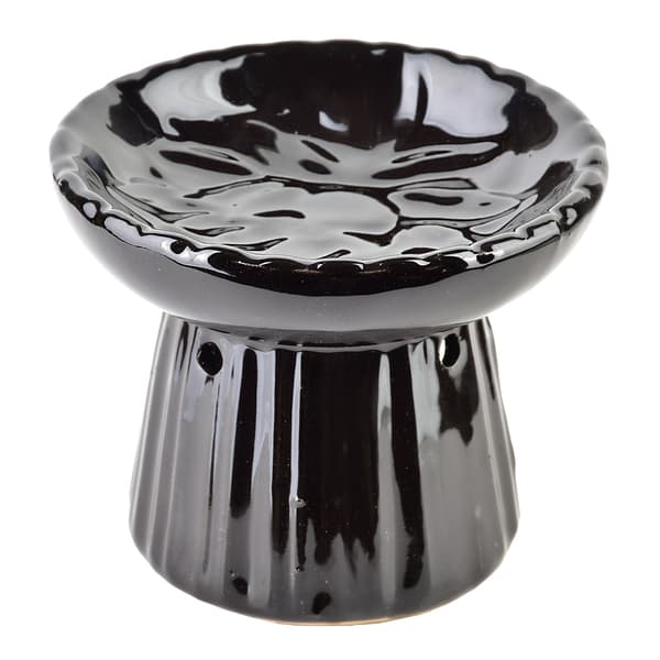 Elegant sort keramisk aromaterapi pejs 11x8x8,5 cm
