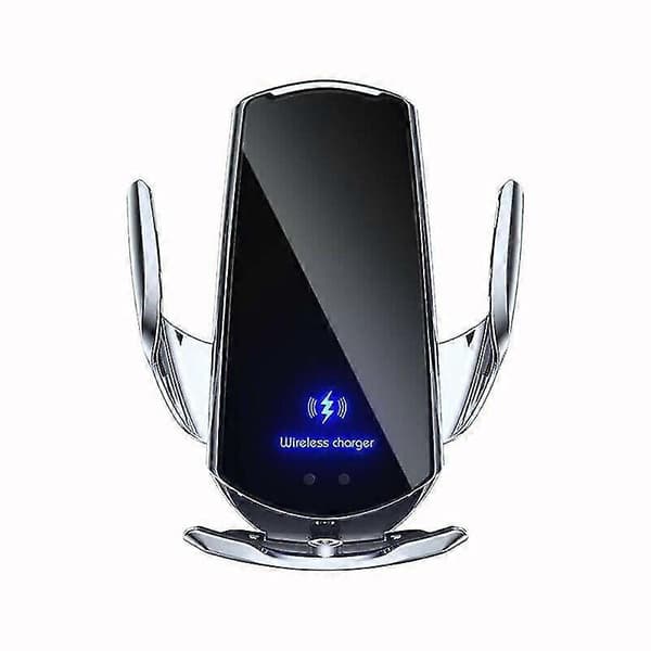Trådløs oplader infrarød sensor telefonholder automatisk montering sølv