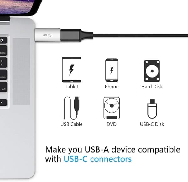 USB 3.0 - USB C -sovitin, USB 3.0 Type C Naaras - USB 3.0 A Uros -sovitin