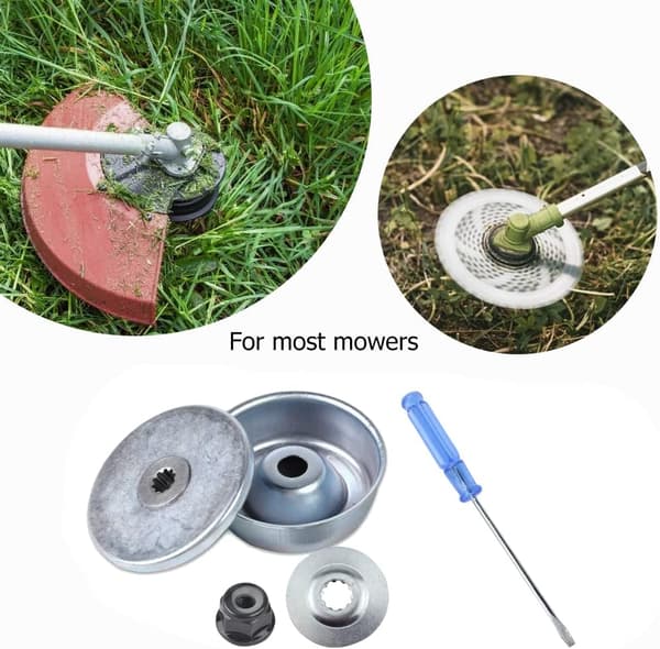 Gräsklipparblad Adapter Kit, 5 Delars Gräsklippare Trimmer Solid Blad, Blad Ersättnings Adapter Underhålls Kit, för Trimmer Gräsklippare 5pcs