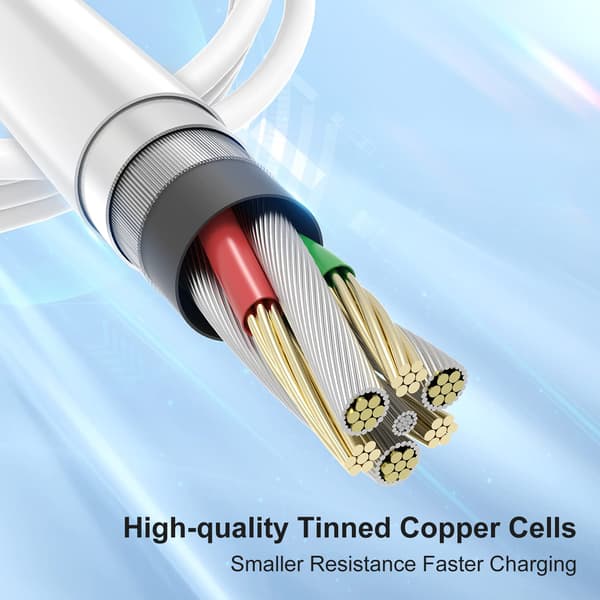 USB C til Lightning Kabel 2-pak 1m, iPhone Opladerkabel USB C Hurtig Opladning til iPhone 6-14 1m