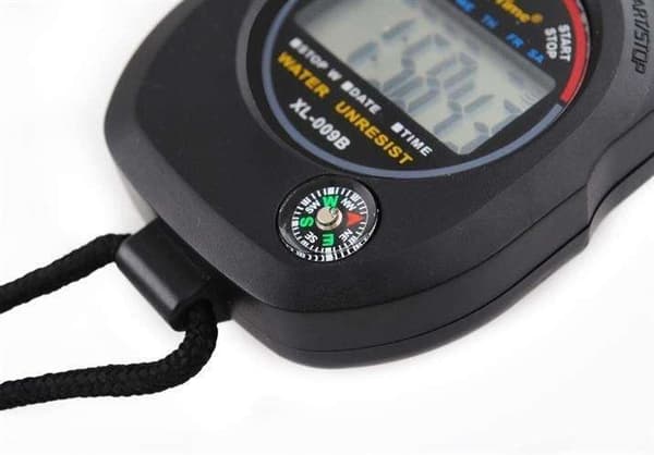 Multifunktionel digitalt stopur med indbygget kompas Black black