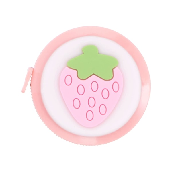 Mjukt måttband 150 cm, infällbart mini-måttband med tecknat motiv, sött måttband för sömnad, hantverk, kroppsmått, rosa frukt Pink Fruit