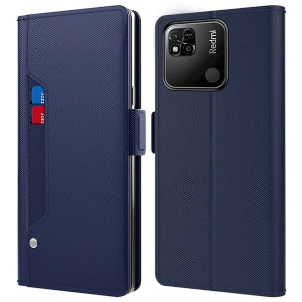 Tyylikäs Xiaomi Redmi 10C -kotelo meikkipeilillä - Sininen Blue blue