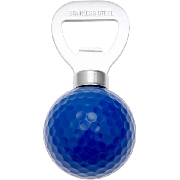 Ölflasköppnare i form av en golfboll, 92,67 mm rostfritt stål-blå Blue