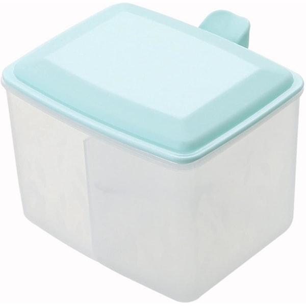 Kryddburkar Transparent Kryddburk Plast Bärbar 2-Facks Kryddlåda Kryddbehållare (Blå) Blue