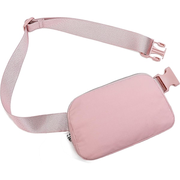 Midjeväska Crossbody Väskor Magväska för Löpning Vandring Resor Träning Justerbar Rem för Kvinnor - rosa pink