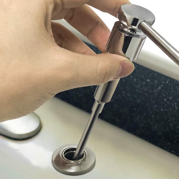 Flydende Sæbedispenser til Køkkenvask, Sæbedispenser til Køkkenvask med 330 ml Sæbebeholder, Rustfrit Stål