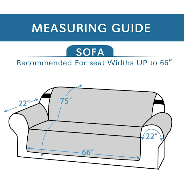 Vändbart sofföverdrag för 3-sits soffa, vattenavvisande sofföverdrag med elastiskt band (Soffa, Grå/Beige) Three-seater