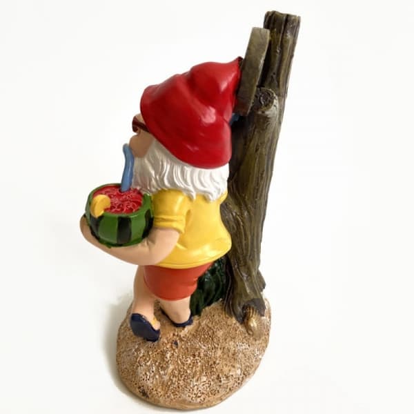 Trädgårdsstaty utomhus, trädgårdsdekorationer, surfande tomte, hartsstaty