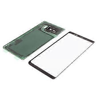 Udskiftningssæt til bagglasdæksel til Samsung Galaxy Note 8 Front Ydre Skærm Glasdæksel Reparationssæt Blå
