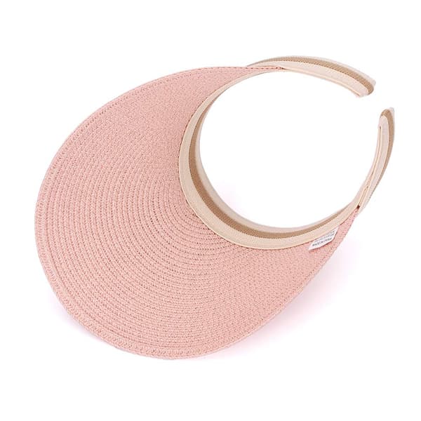 Dame Storbrem Strand Strå Golf Solhatt Sommerhatt pink