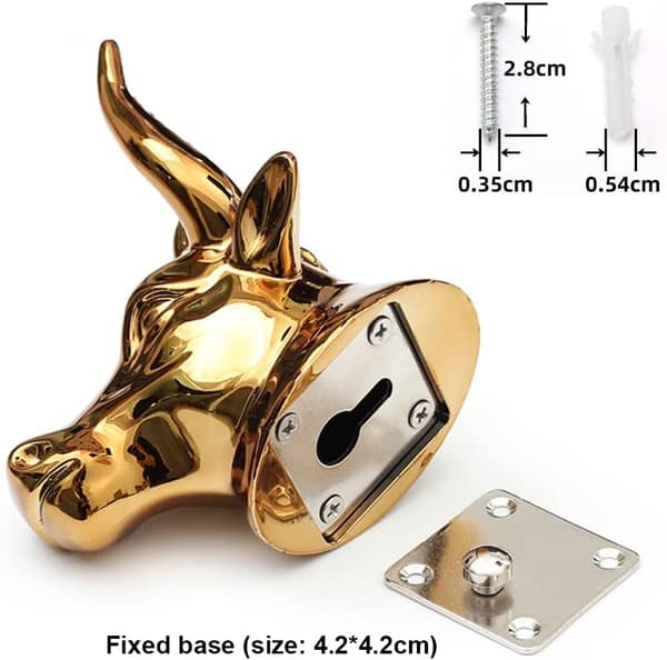 Gitarrhängare, Bull Art Gitarr Väggfästen 2-pack, Guld Gitarrställ Krokar för Akustisk Gitarr, Elgitarr, Ukulele