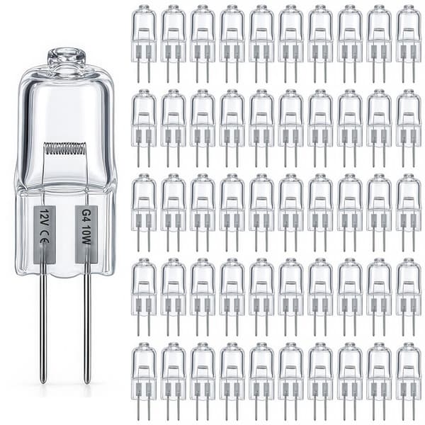 G4 Halogenlampor / Glödlampor - Varmvit - Halogen 167 10W (50-Pack)