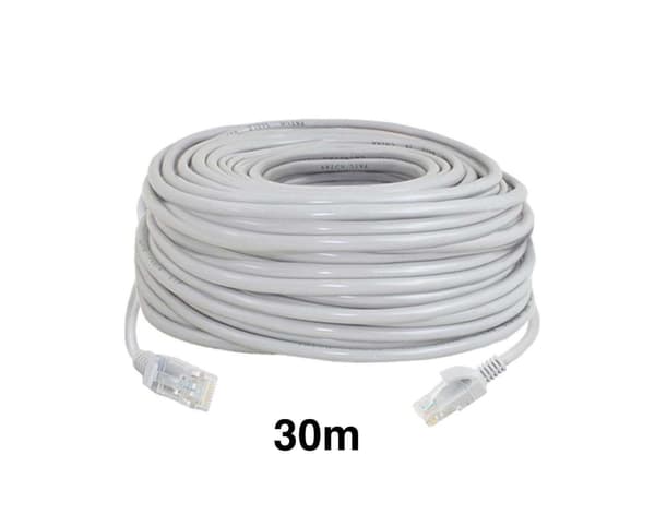 30m - Netværkskabel - Cat5e - Internetkabel grå gray