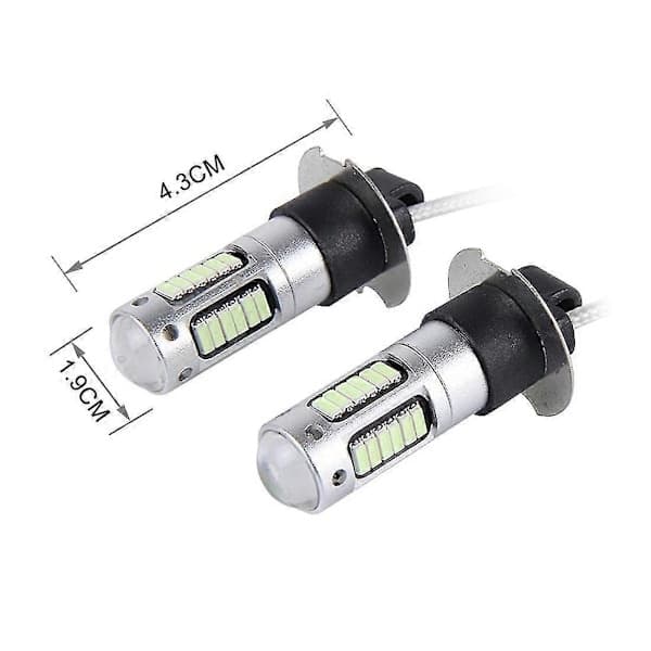 2 stk H3 10W 30 SMD-4014 LED Bil Tåkelys, DC 12V Isblått Lys Ice Blue Light