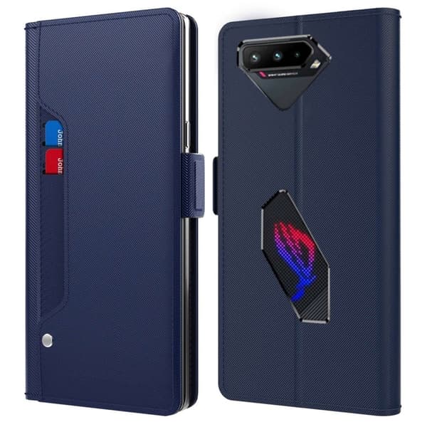 Stilig Asus ROG Phone 5-deksel med sminkespeil - Blå Blue blue