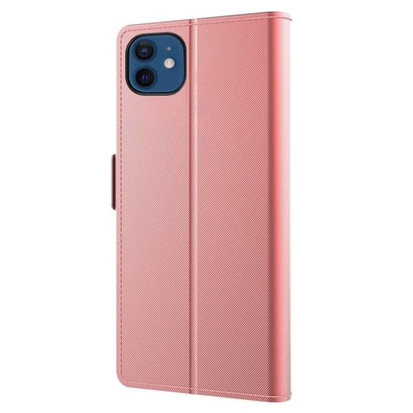 Stilig iPhone 12 / iPhone 12 Pro-deksel med sminkespeil - Rosa Pink pink
