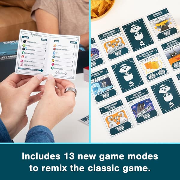 Exploding Kittens Recipe for Disaster Deluxe -pelisetti Exploding Kittensiltä - Korttipelit aikuisille, teineille ja lapsille - Hauskoja perhepelejä