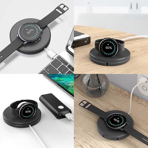 Bærbar hurtigopladningsdockadapter trådløs oplader til -Active1/Watch3