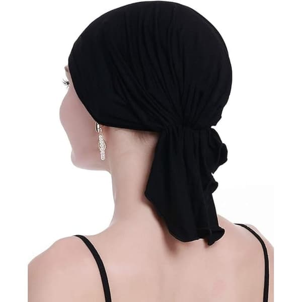 Kjemoterapi Hodeplagg for Kvinner, Følsom Hodebunn Vennlig Forknyttet Turban med Elastisk Passform, Justerbar Design Myk Bambus Bomullshatt