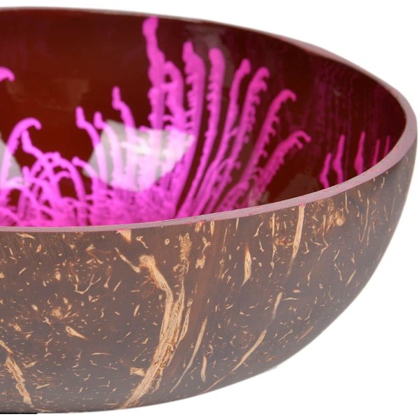 Naturlig Kokosskål Pärlemorinlägg Skål Nyckelskål för Hallbord Godisbehållare Nötter (rosa) pink