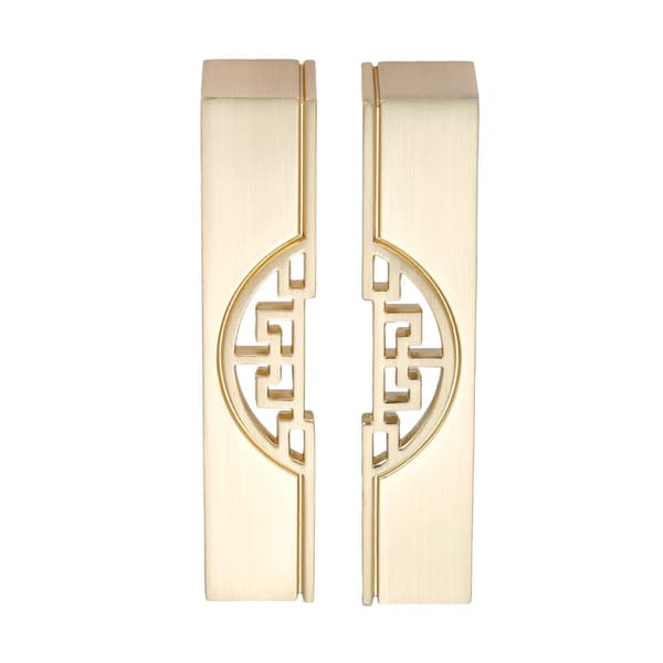 Set med 2 Innerdörrhandtag 96mm Guld Vintage Zinklegering 10813-96