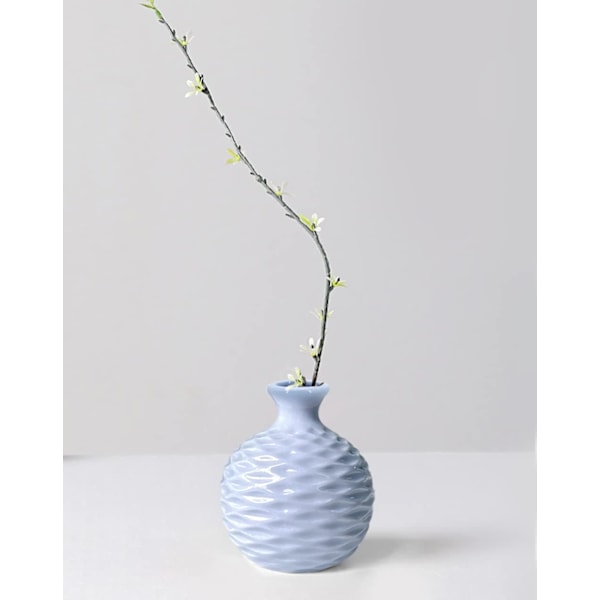 Blomsterarrangemang Ikebana Knoppvas Hydroponisk Macaron Färgglad Keramisk Dekorativ Vas (Blå) Blue