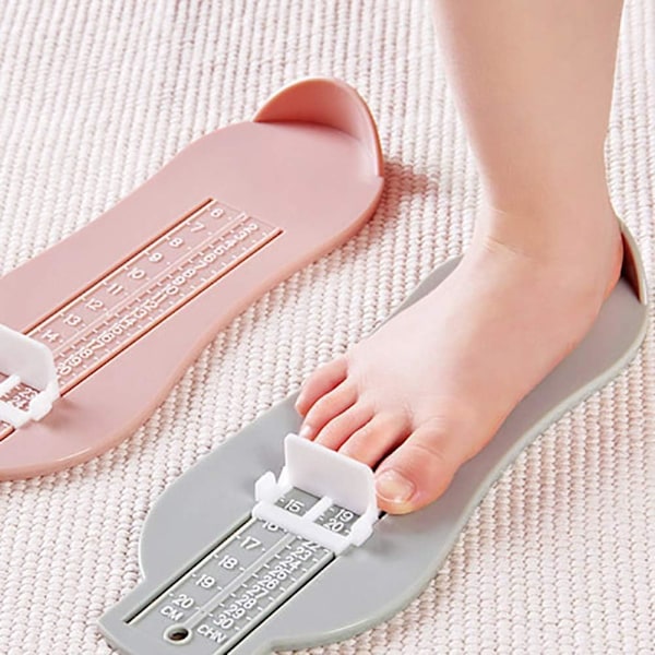 1 st Professionell Baby Fotmätare Barn Sko Storleksmätare Spädbarn Småbarn Fotmätverktyg för 0-8 Års Användning Rosa Pink