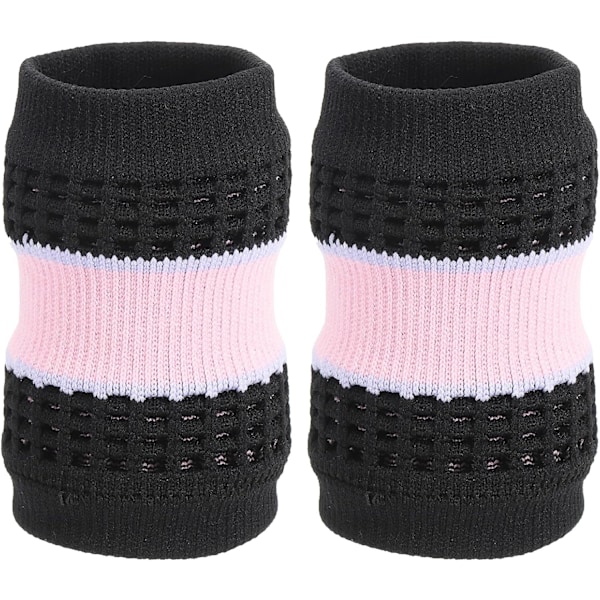 1 par sportarmband, svettabsorberande och ventilerande, mjuka och bekväma, svettabsorberande armband lämpliga för sport. Rosa och svart