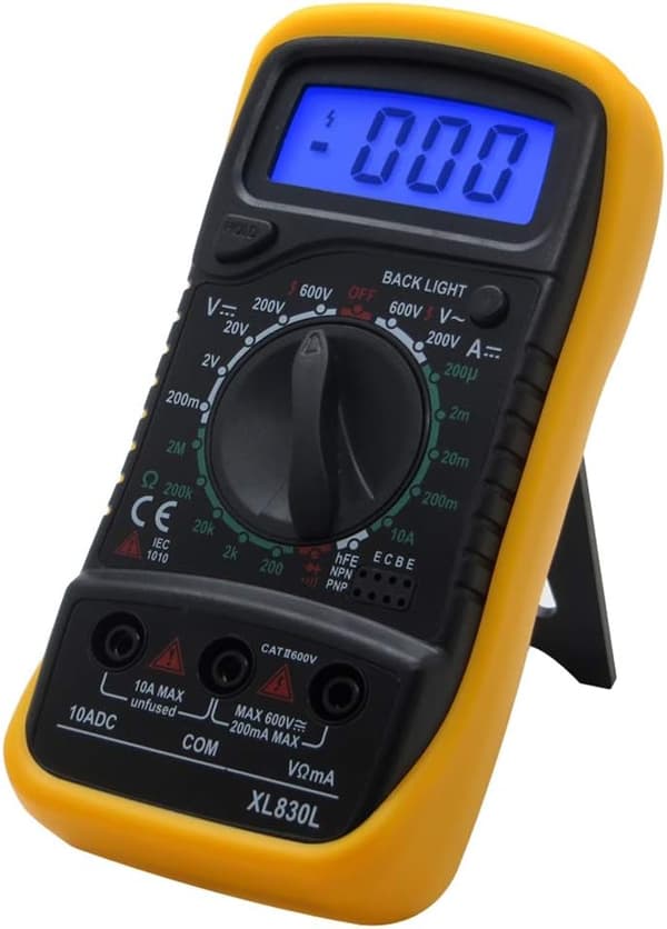 Digitalt multimeter, elektrisitets-/spenningstester, voltmeter, ammeter, ohmmeter, AC/DC-spenningstestere, DC-strømresistansdiodetester