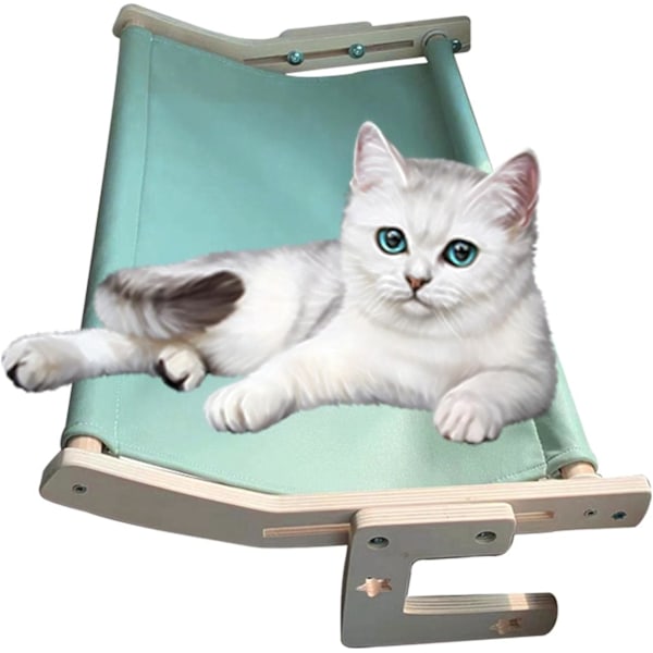 Kattfönsterbräda Husdjurskattsäng Katthängmatta för Fönster Hållbar för Inomhus Katter Katthylla Utrymme (Färg: L Grön 50x40x20cm Green