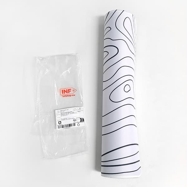 Stor musematte skrivebordsbakgrunn Hvit S Hvit White S