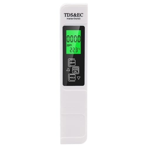 3-i-1 Vandkvalitetsdetektor Test LCD TDS EC TEMP Testpen Temperatur White white