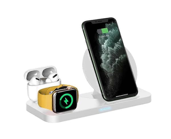 3-i-1 trådløs opladerstander, kompatibel med Apple