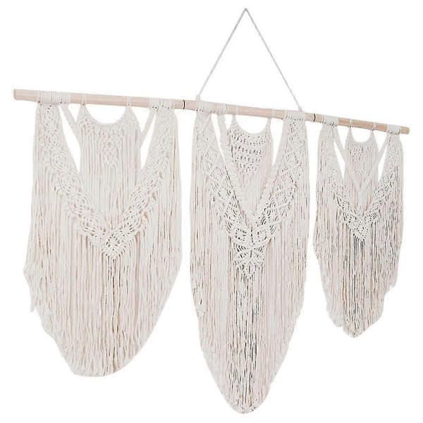 Makramé Väggbonad Handvävd Bohemisk Bomullsrep Boho Tapestry Heminredning js