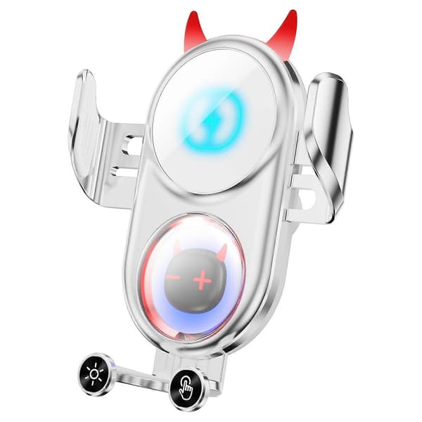 D1 15W Trådløs Billader Devil Design Luftventilfeste Telefonholderstativ