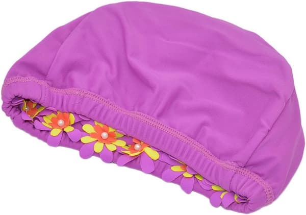Badehette Blomstrete Petal Retro Stil Badehetter for Kvinner purple