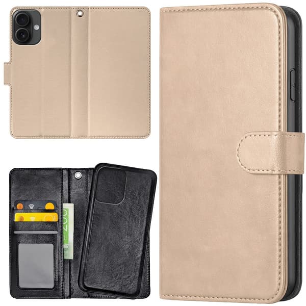 iPhone 16 - Plånboksfodral/Fodral Beige 150