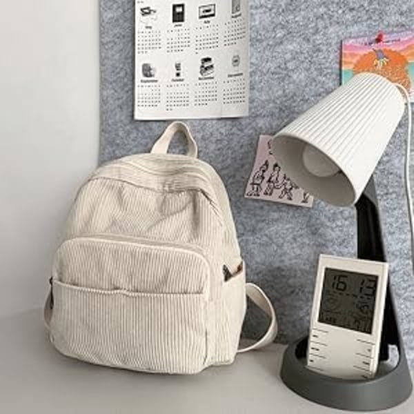 Liten Ryggsäck Handväska för Kvinnor Dam Ryggsäck Handväska för Kvinnor Mini Ryggsäck Handväska Estetisk Handväska () White